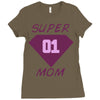 super mom 01 Ladies Fitted T-Shirt