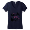 Daddy is my Hero Baby Girl Women's V-Neck T-Shirt