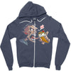 zombie ice cream art Zipper Hoodie