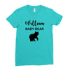 Daddy Bear - Baby Bear Custom Name Ladies Fitted T-Shirt