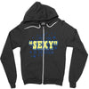 i put the sexy in dyslexia Zipper Hoodie