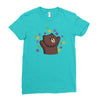 dorp bear Ladies Fitted T-Shirt