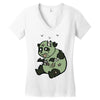 zombie panda (2) Women's V-Neck T-Shirt