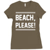 beach please Ladies Fitted T-Shirt