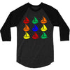 color ful 3/4 Sleeve Shirt