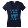 alphabet abc elemno Women's V-Neck T-Shirt