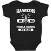 hawking av club middle school Baby Bodysuit