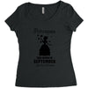 Princesses Are Born in September Yes I'm a Princess Women's Triblend Scoop T-shirt