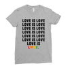 Love Is Love Ladies Fitted T-Shirt