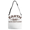 earth day shirt Adjustable Strap Totes