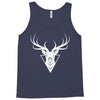 deer head vector white logo Tank Top