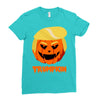 trumpkin funny donald trump pumpkin Ladies Fitted T-Shirt