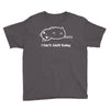 i can't adult today white logo Youth Tee
