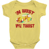 in rust we trust  rat beetle hot rod Baby Bodysuit