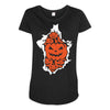 halloween pumpkins burst Maternity Scoop Neck T-shirt