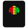 rasta skull and crossbones reggae dub club rave Mousepad
