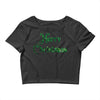 merry christmas green glitter Crop Top