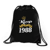 kings are born in 1988 Drawstring Bags