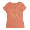 i'd rather be hunting deer antlers ammo hunt gear merica cool Women's Triblend Scoop T-shirt
