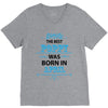 The Best Papa Was Born In April V-Neck Tee