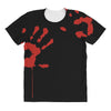 bloody hand print funny zombie kill undead blood horror killer All Over Women's T-shirt