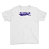 scotland born and raised retro white &amp; navy international country Youth Tee