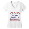 obama   the man   the myth   the legen Women's V-Neck T-Shirt