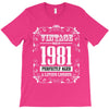 vintage made in 1981 perfectly aged a living legend T-Shirt