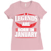 Legends Are Born In January Ladies Fitted T-Shirt