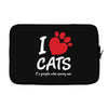 I Love Cats Its People Who Annoy Me Laptop cover