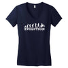 evolution dirt bike motorcross Women's V-Neck T-Shirt