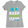 keep earth clean it's not uranus kawaii planets Ladies Fitted T-Shirt