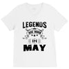 Legends Are Born In May V-Neck Tee