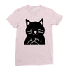 black cat (2) Ladies Fitted T-Shirt