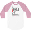 I Wear Grey For My Daughter (Brain Cancer Awareness) 3/4 Sleeve Shirt