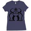 big tough gorilla musculine Ladies Fitted T-Shirt