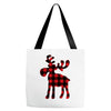lumberjack reindeer Tote Bags