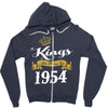 kings are born in 1954 Zipper Hoodie