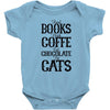 read books drink coffee eat chocolate pet cats Baby Bodysuit