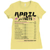 April Girl Facts Taurus Ladies Fitted T-Shirt