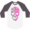 two coloured skull 3/4 Sleeve Shirt