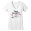 Dear Parents Tag You're It Love Teachers Women's Women's V-Neck T-Shirt