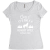 chill hungry wolf Women's Triblend Scoop T-shirt