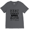 Born In April V-Neck Tee