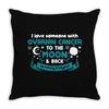I Love Someone with Ovarian Cancer to The Moon and Back to Infinity Throw Pillow