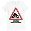warning descent Ladies Fitted T-Shirt