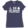sex weights and protein shakes Ladies Fitted T-Shirt