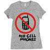 no cell phones Ladies Fitted T-Shirt