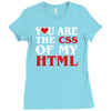 i love css  you are the css of my html heart heart Ladies Fitted T-Shirt