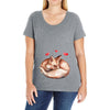 Baby Fox Belly Ladies Curvy T-Shirt